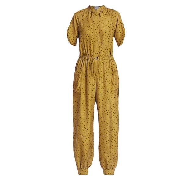 Tanya Taylor Francis Polka Dot Silk Jumpsuit, Size 2 - Picture 16 of 16